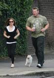 Geri Halliwell - leave Geri's house to go for a jog